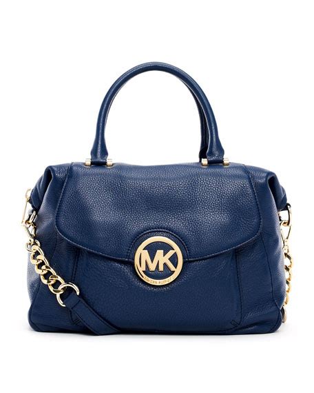 michael kors large fulton pebbled leather satchel bag|fulton large leather shoulder bag.